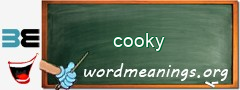 WordMeaning blackboard for cooky